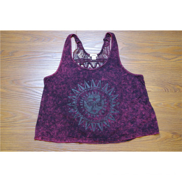 Sexy Women Clothing Purple Backless Women Lace Blouse